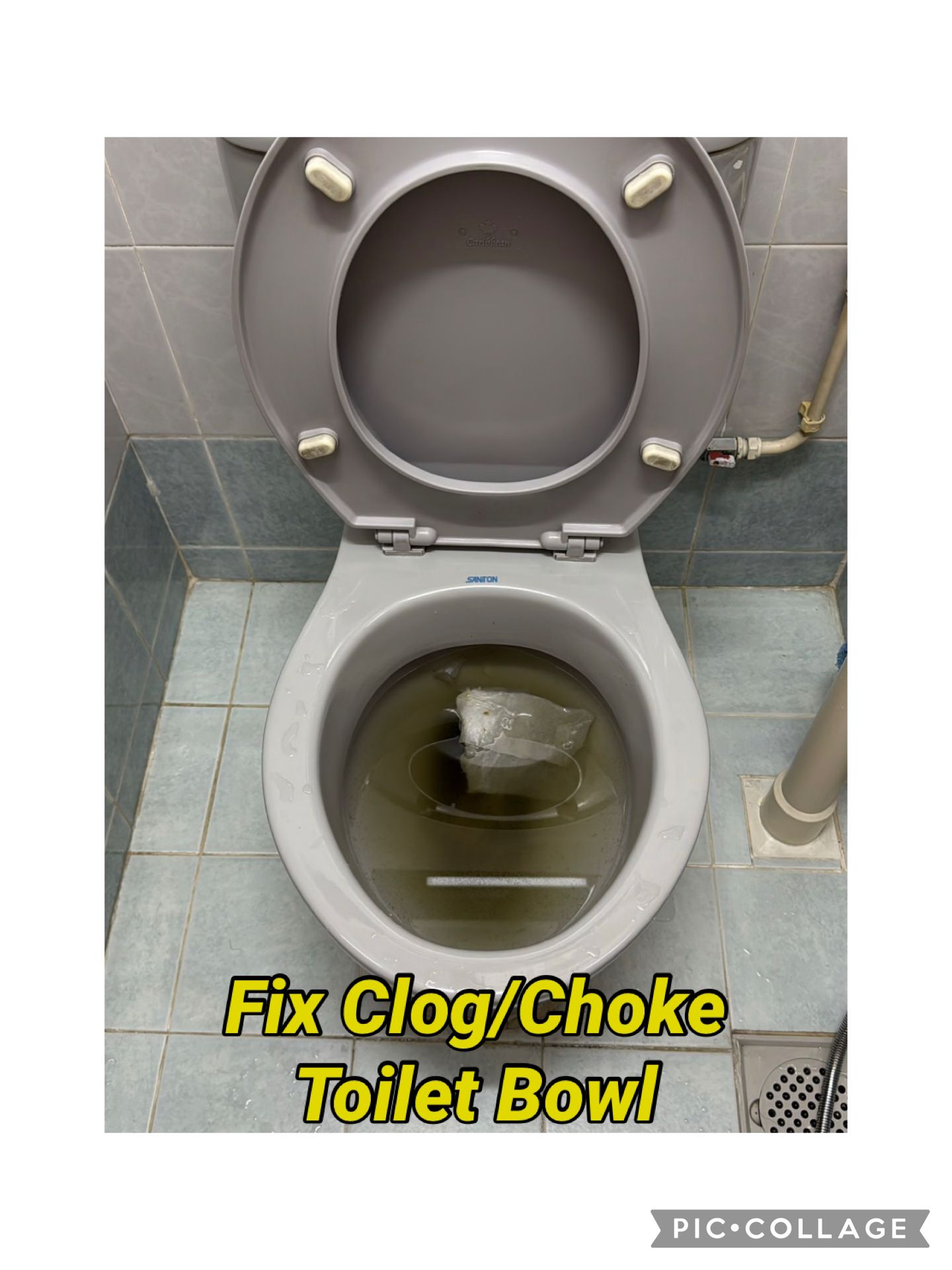 Choke Toilet: Clog toilet bowl Fix