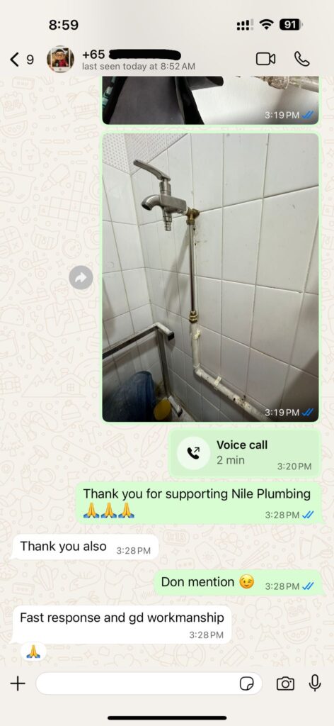 Happy customer of NilePlumbing